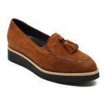 Clair de Lune Mocassin Cognac suède ME803S